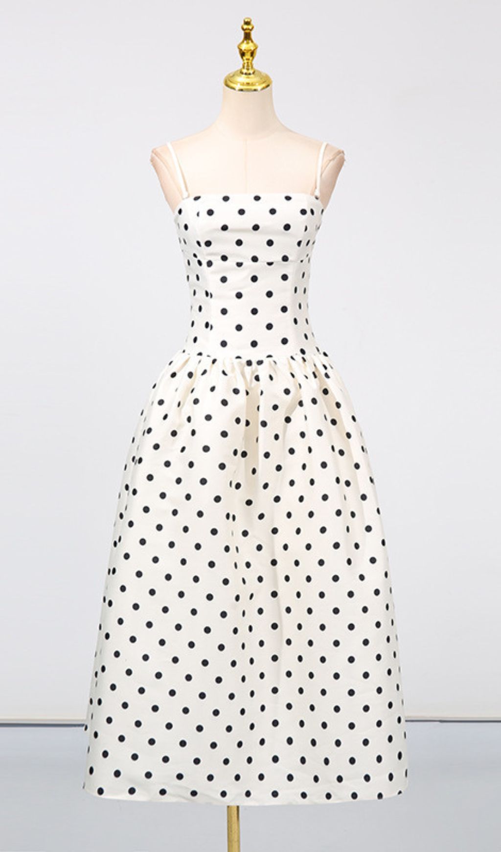 Fashionslee Women Floriane Strappy Dot Midi Dress