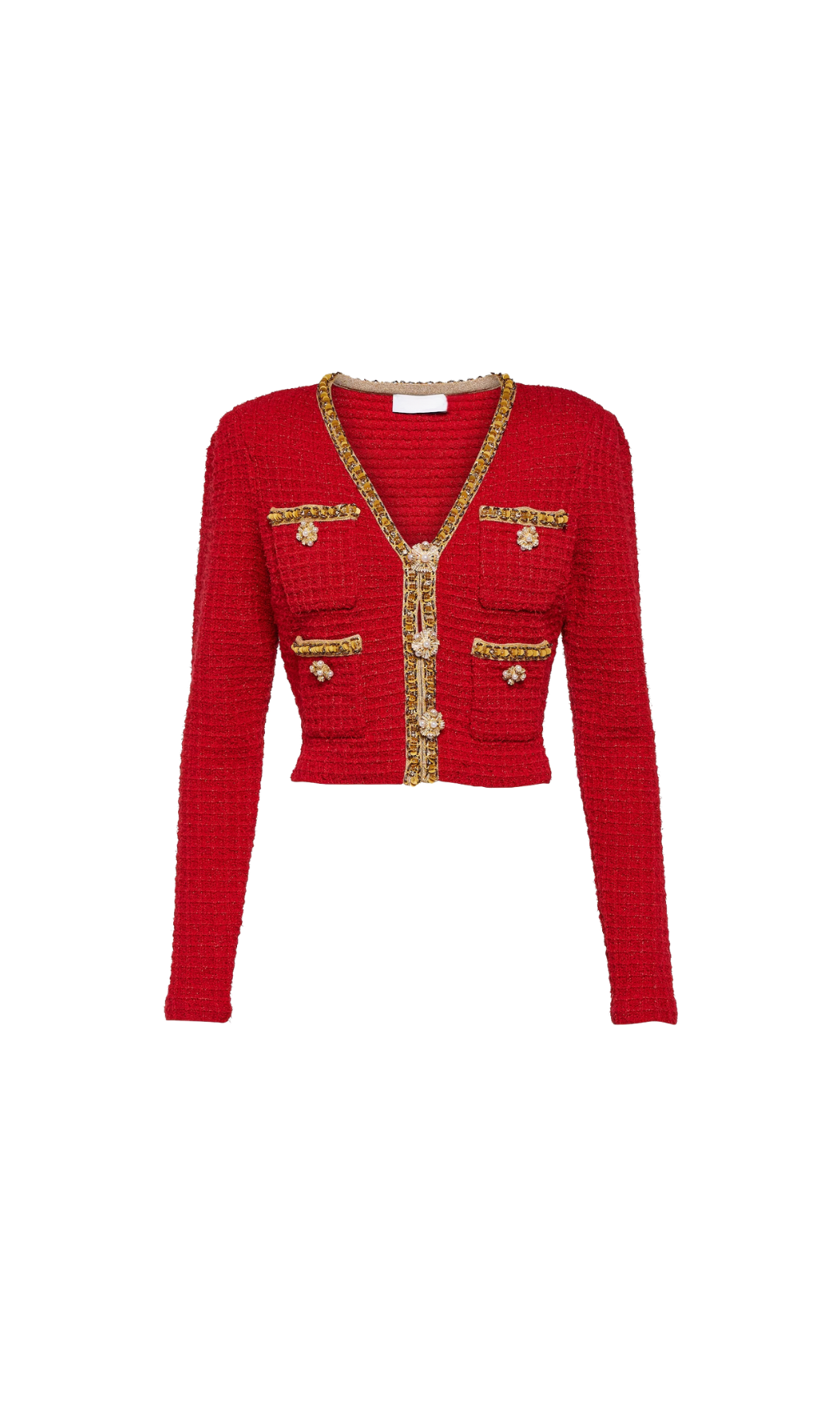 1f824c9d2484a6ea2edde36b3df80f3e.png Fashionslee Women Allura Red Knit V Neck Cardigan Set