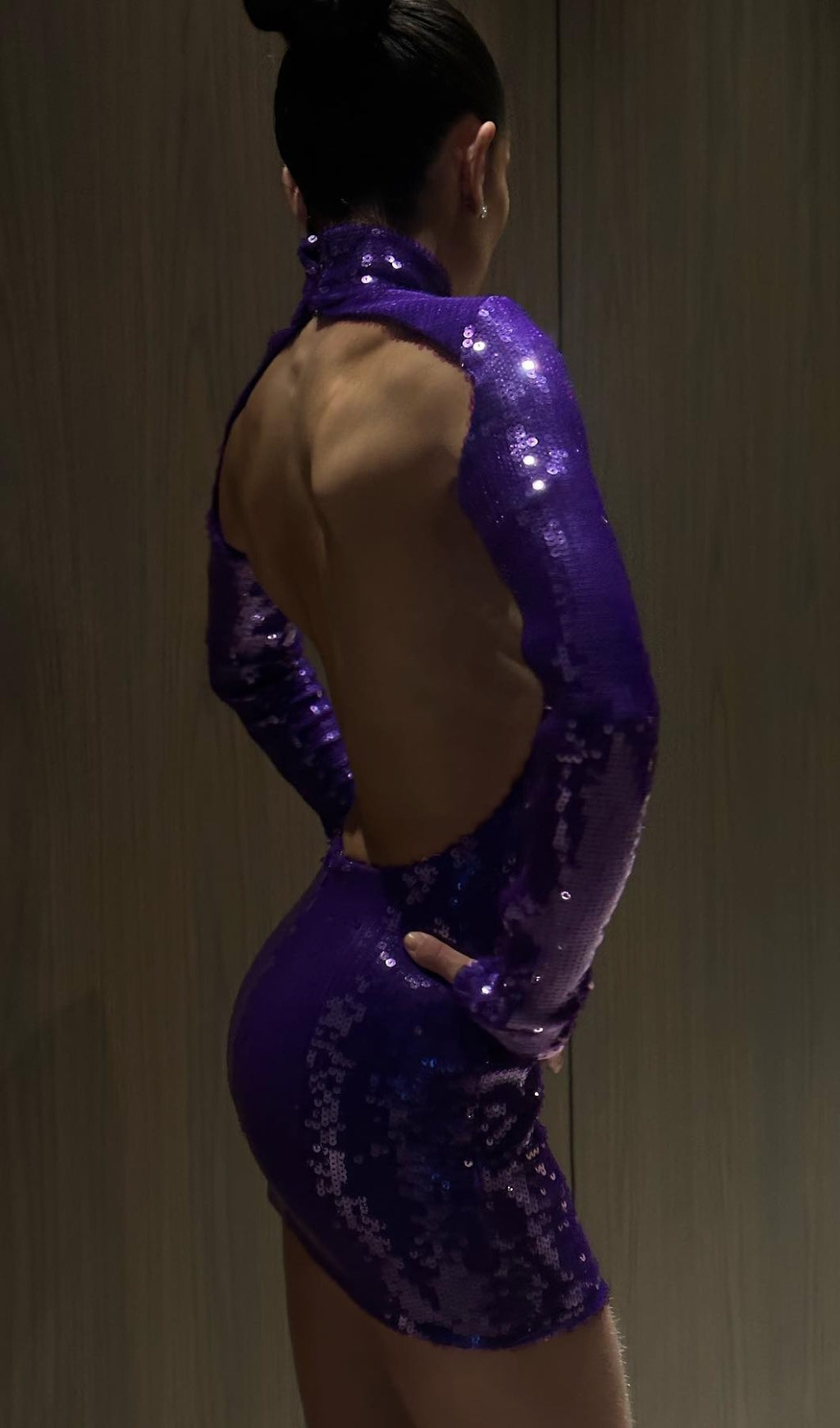 VIRAL GRAPE SEQUIN BACKLESS MINI DRESS - OWNCI VIRAL GRAPE SEQUIN BACKLESS MINI DRESS - OWNCI