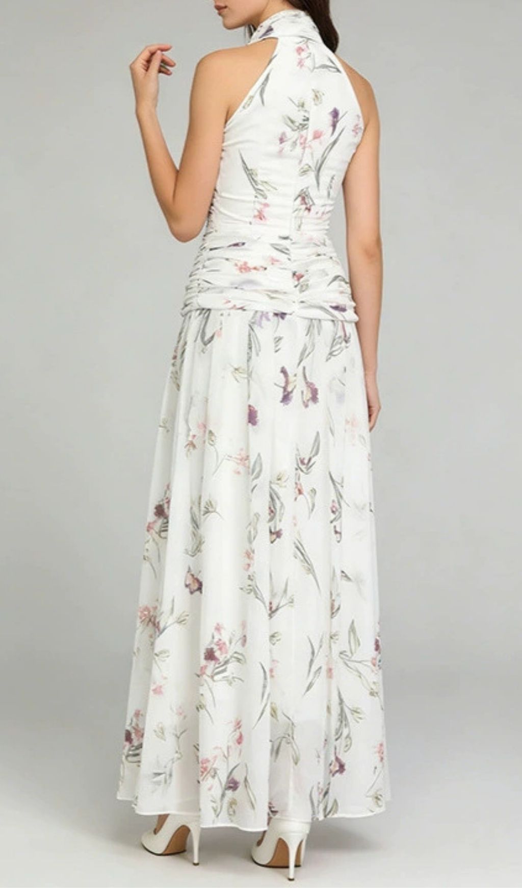 Fashionslee Women Kesley Halter Floral Maxi Dress