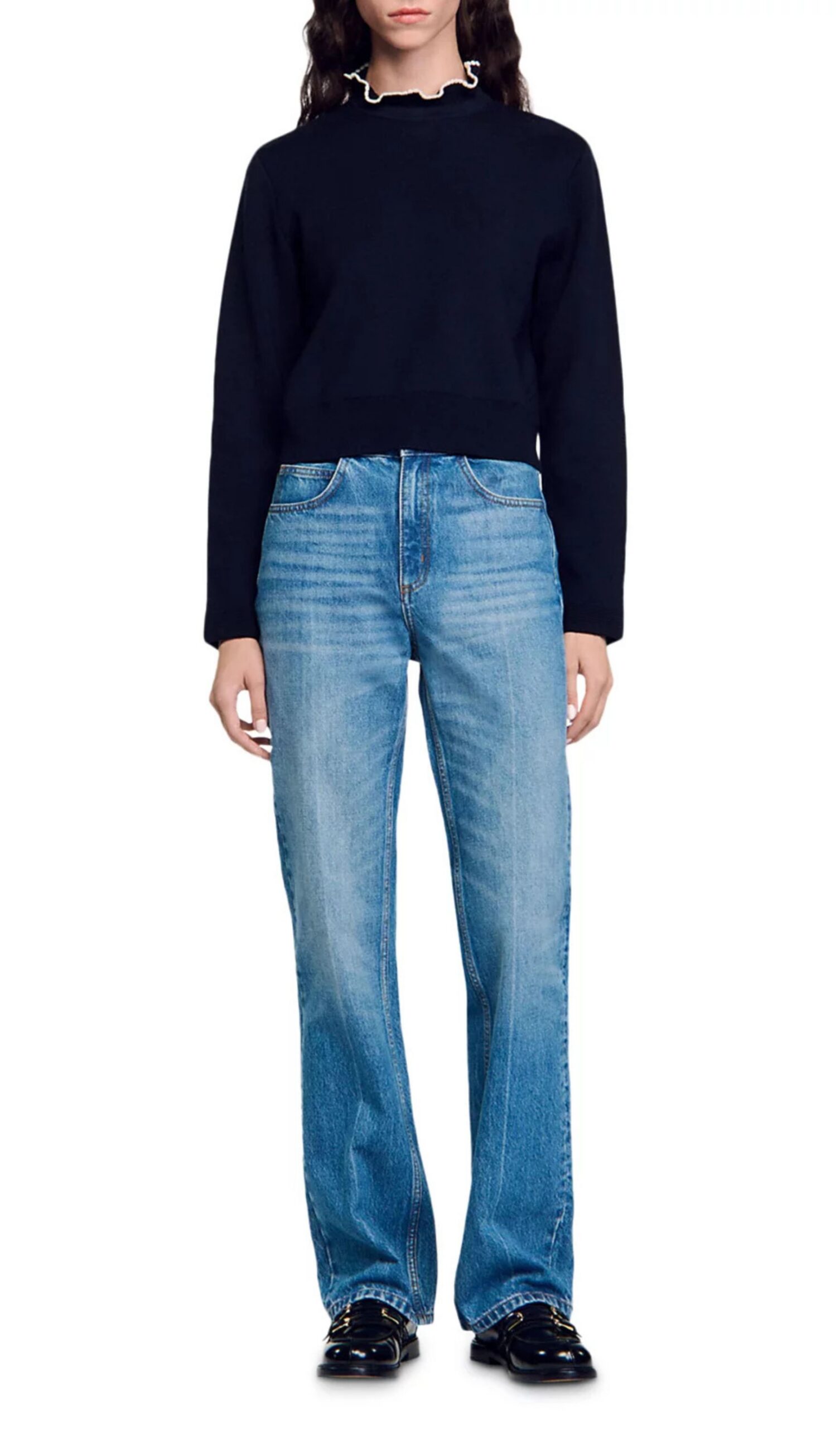 1fd7793212ef0fcafa823d364b0cb96b.jpg Fashionslee Women Francoise Ruffle Neck Sweater