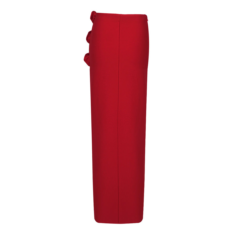 1ffdf96f81f9f5f1b0ceaa3481d4f543.jpeg Fashionslee Women Arielle Red Rose-Embellished Skirt