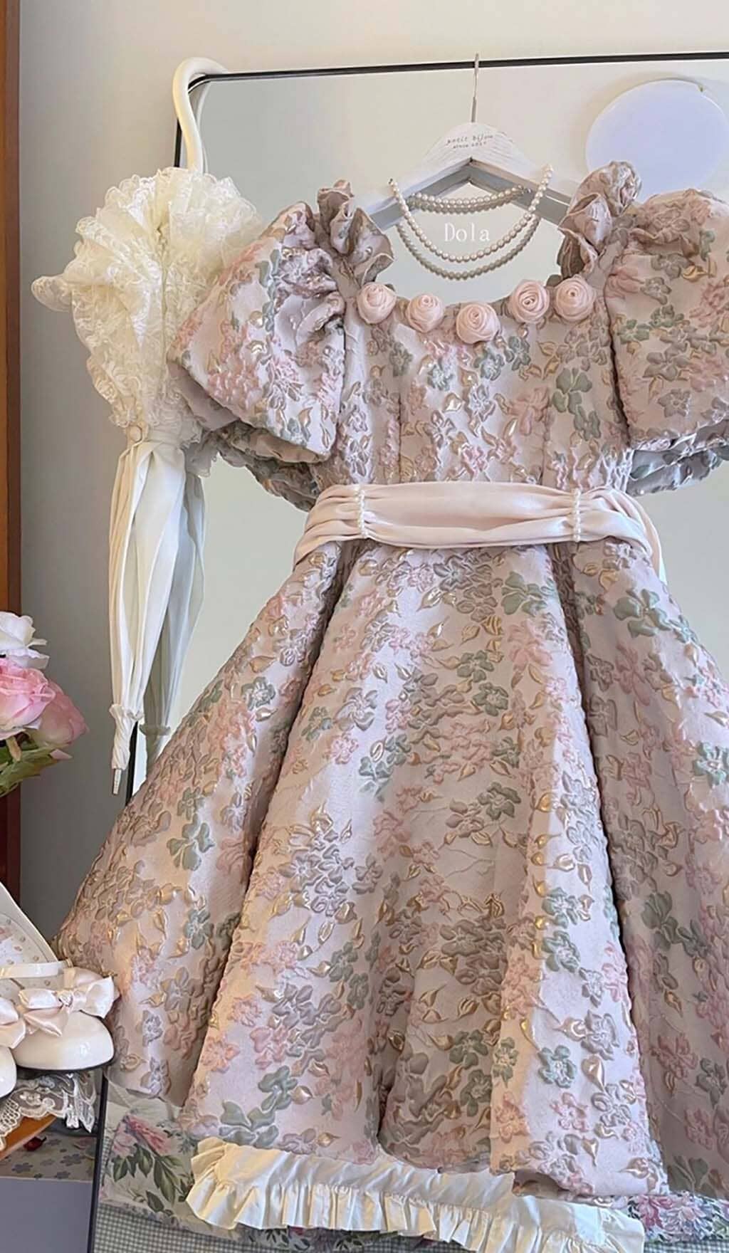 201e2747007bf7aa576d6750b1d720c4.jpeg Fashionslee Women Puff Sleeve Cutwork Mini Dress In Pink