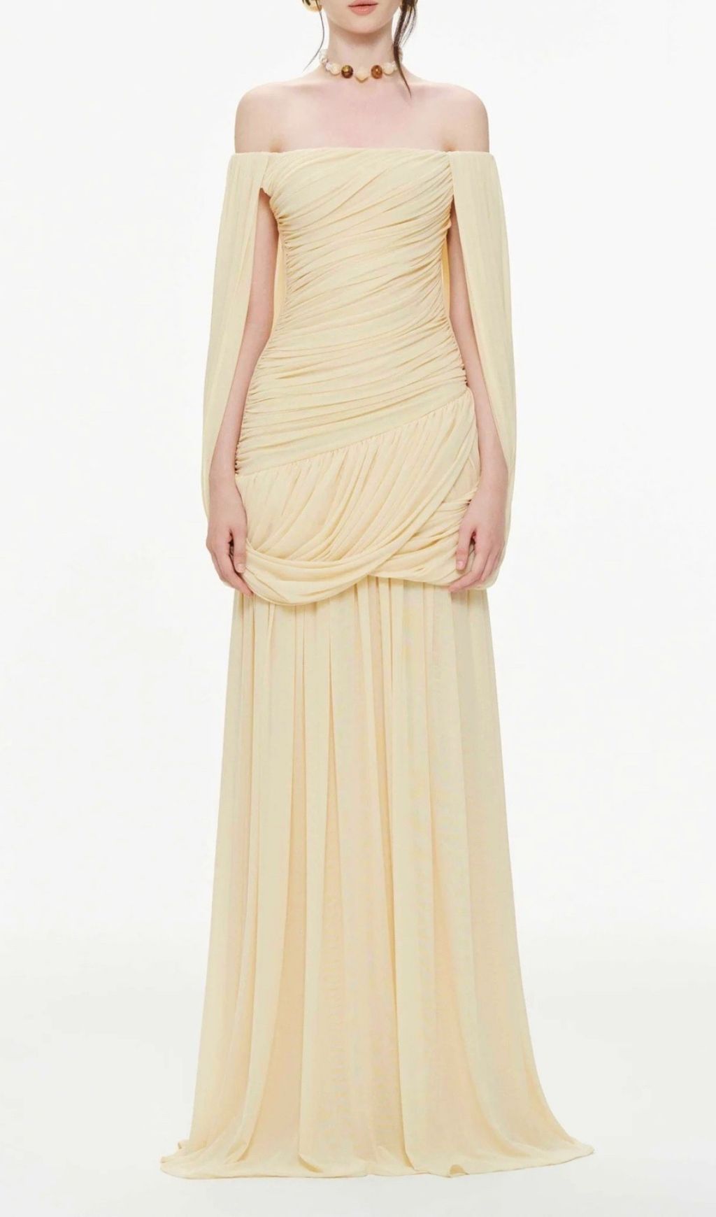 206062f22b2449bdead7de5efdbc0991.jpg Fashionslee Women Kelsy Ruched Off-Shoulder Maxi Dress