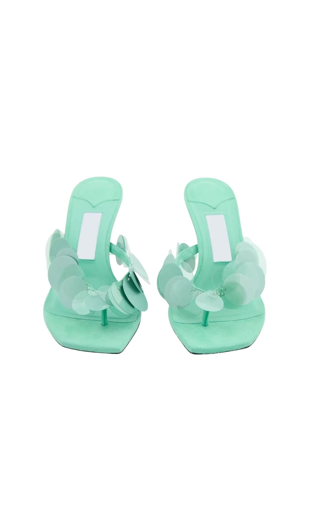 Fashionslee Women Kyveli Mint Sequin Heels