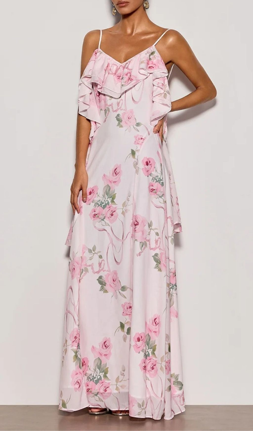 20ca12153a2ad3c823ccc6626914fc27.jpg Fashionslee Women Nostel Spaghetti Floral Maxi Dress
