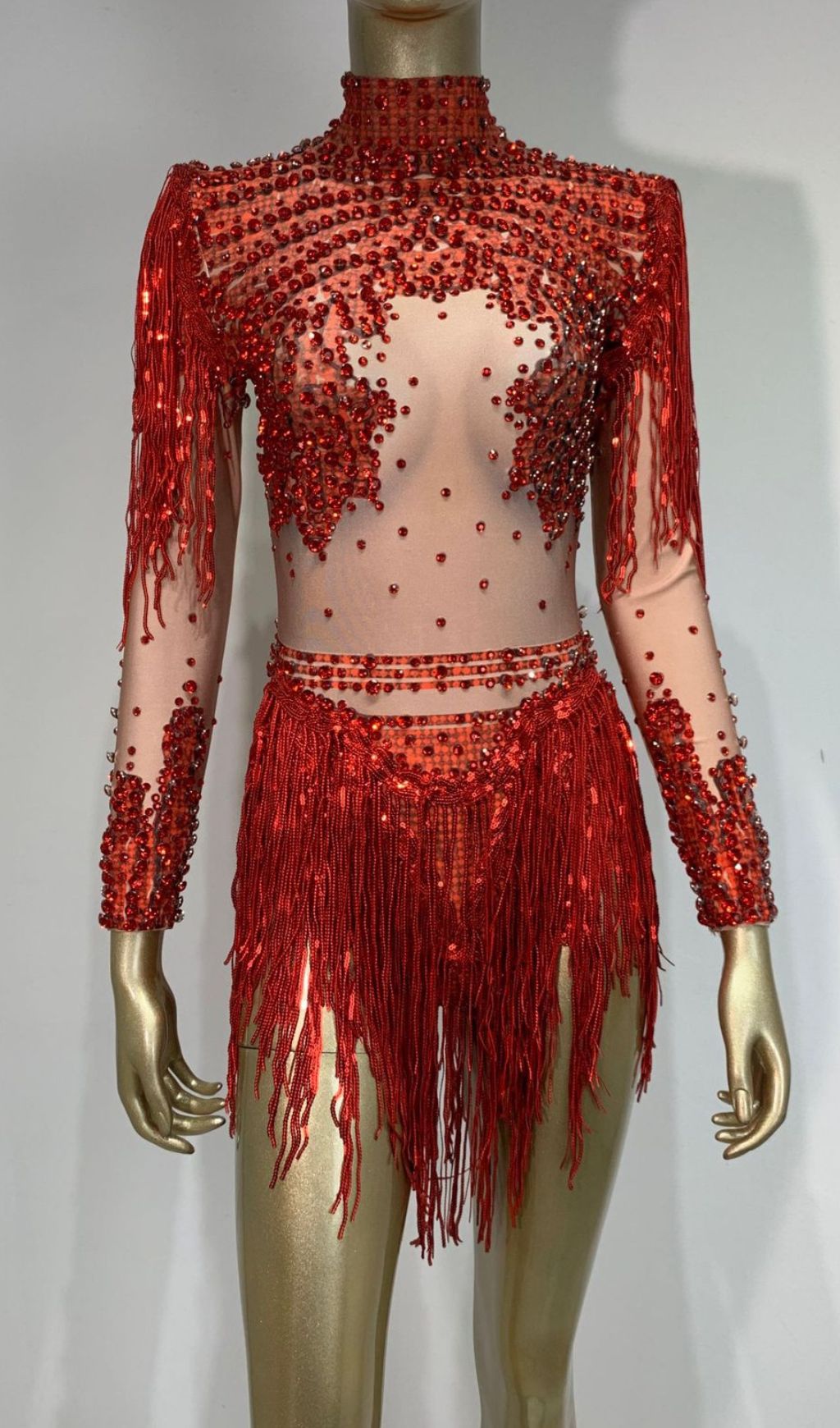 2159e0953153220b1f3f64e9dbca4d6b.jpg Fashionslee Women Fusako Diamante Tassel Bodysuit