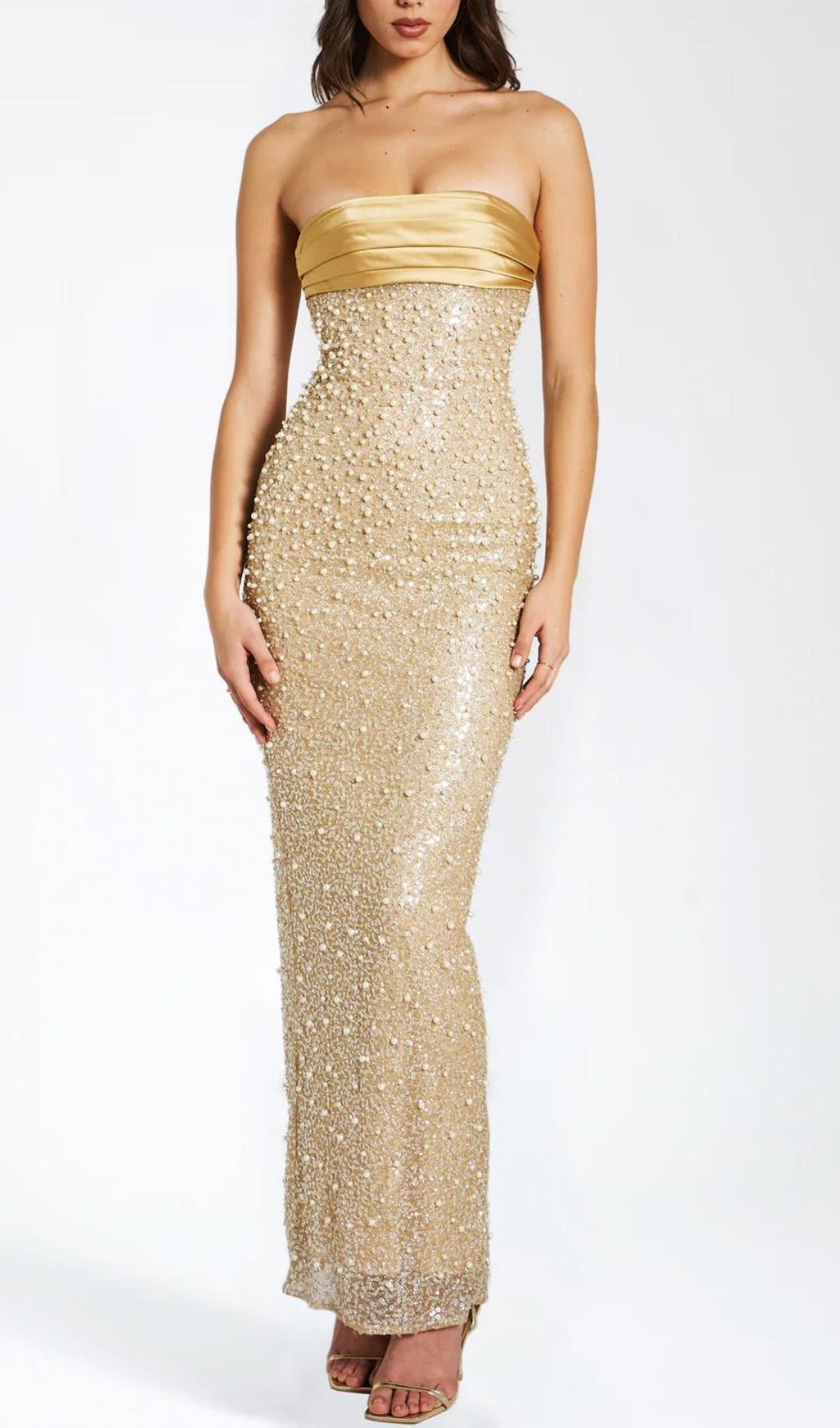 218810c6b204249d08f4e175b623d5fe.jpeg Fashionslee Women Alazne Sequin Pearl Maxi Dress
