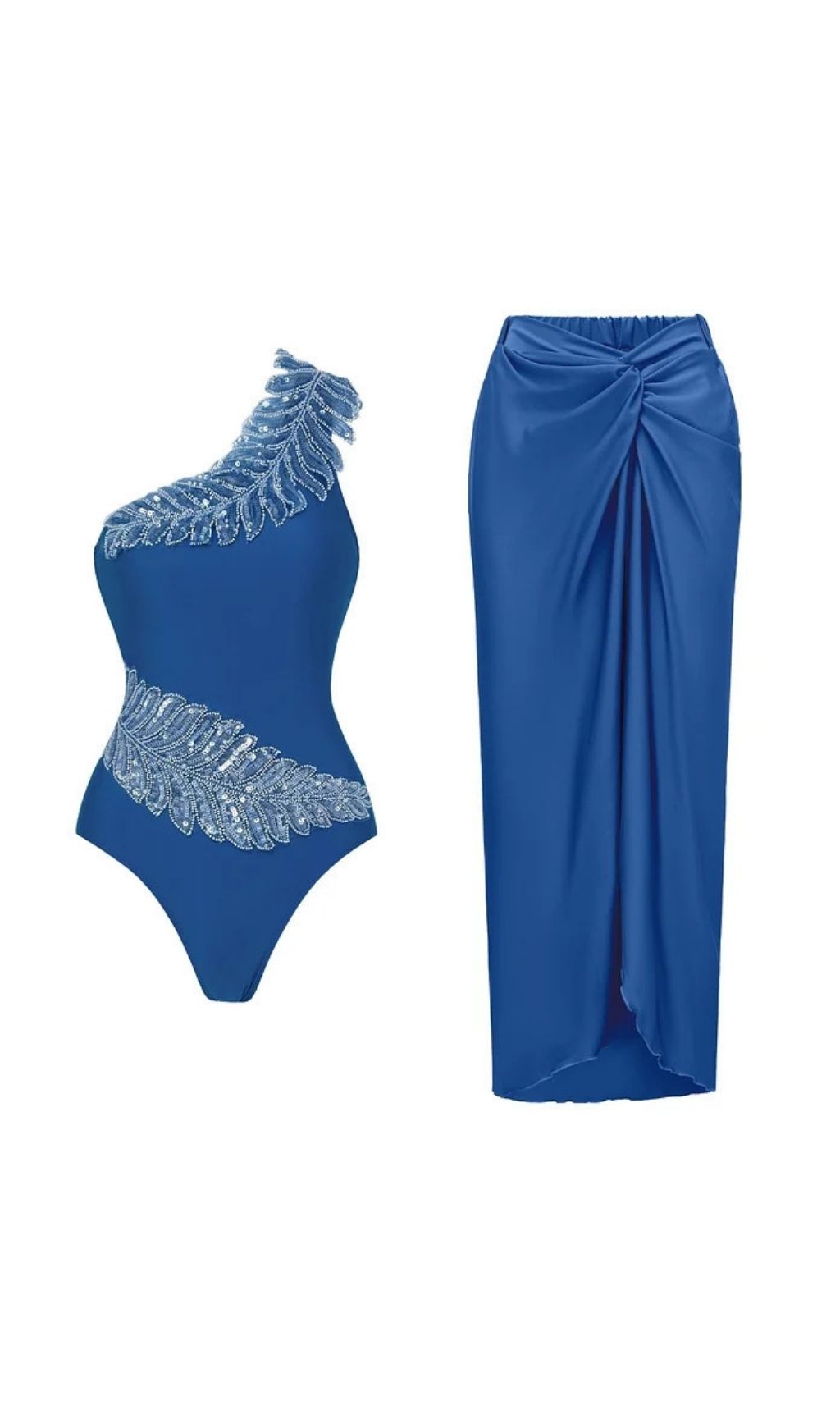 21bcdf87f4e2d808ce392aeb189b0a7f.jpg Fashionslee Women Kristian Blue Sequin One-Piece Swimsuit & Sarong