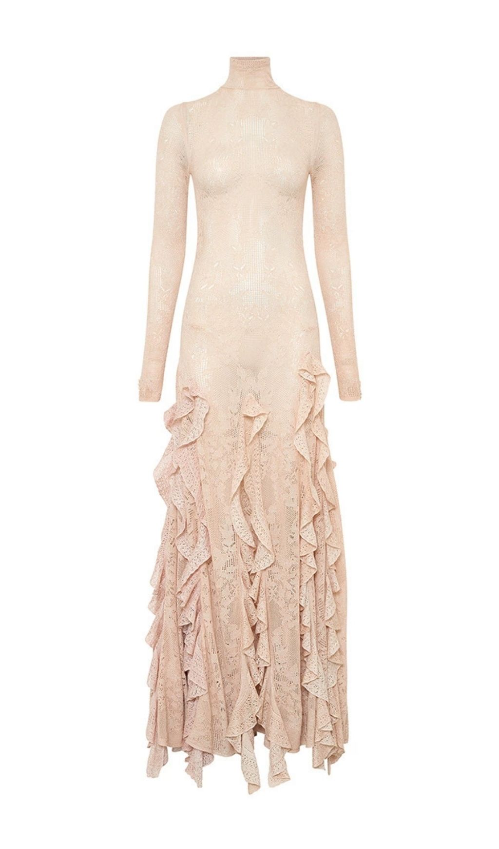 Fashionslee Women Kyla Flower Ruffle Long Sleeve Maxi Dress