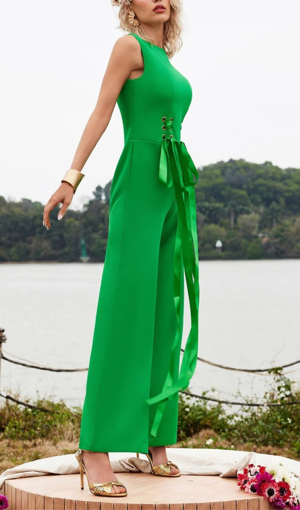 21db44b4cb7f28123d3486934312a751.jpeg Fashionslee Women Addy Sleeveless Lacing Jumpsuit