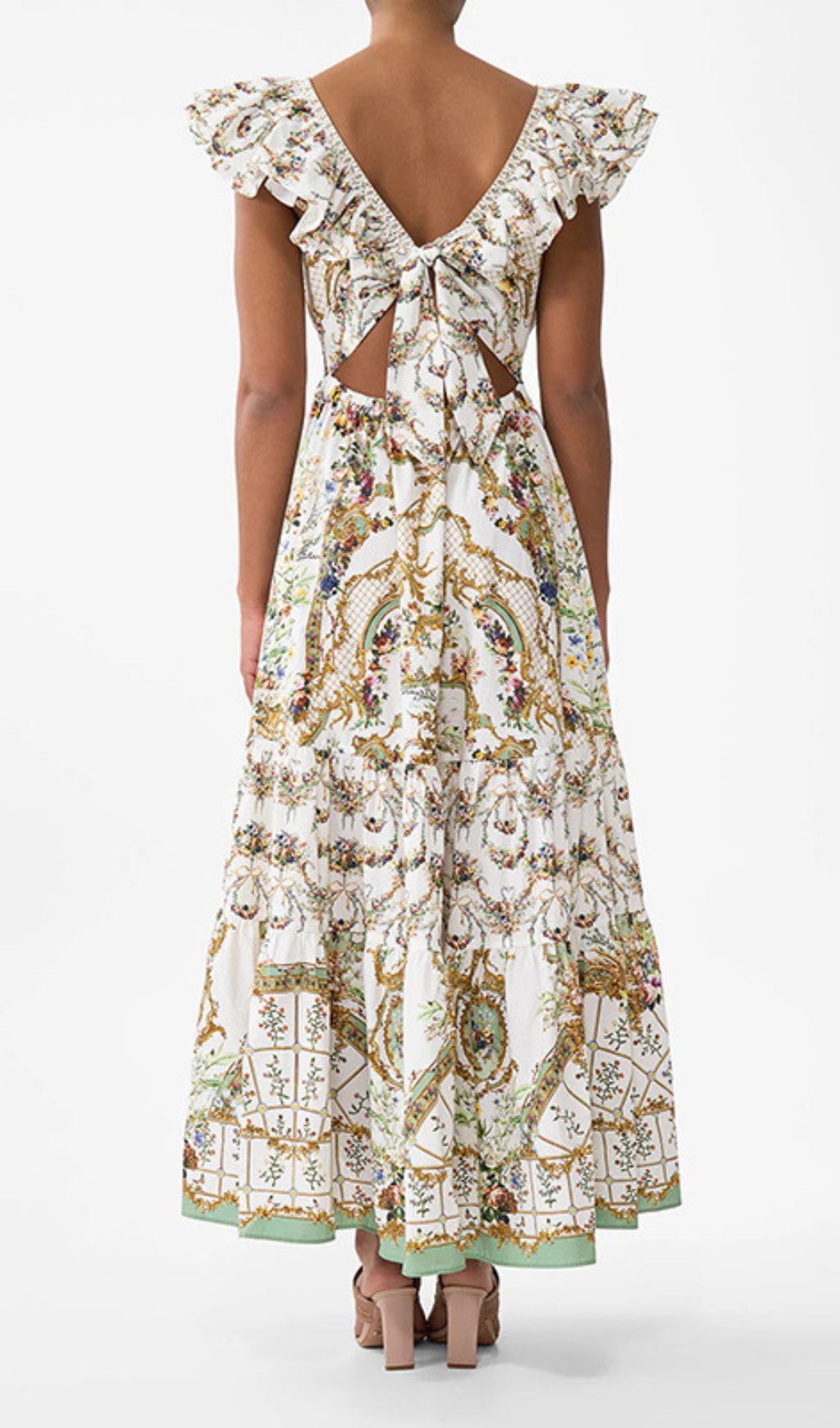 21f19ec504b1ea4d825be58fa051f5e6.jpg Fashionslee Women Harding V-Neck Printed Maxi Dress