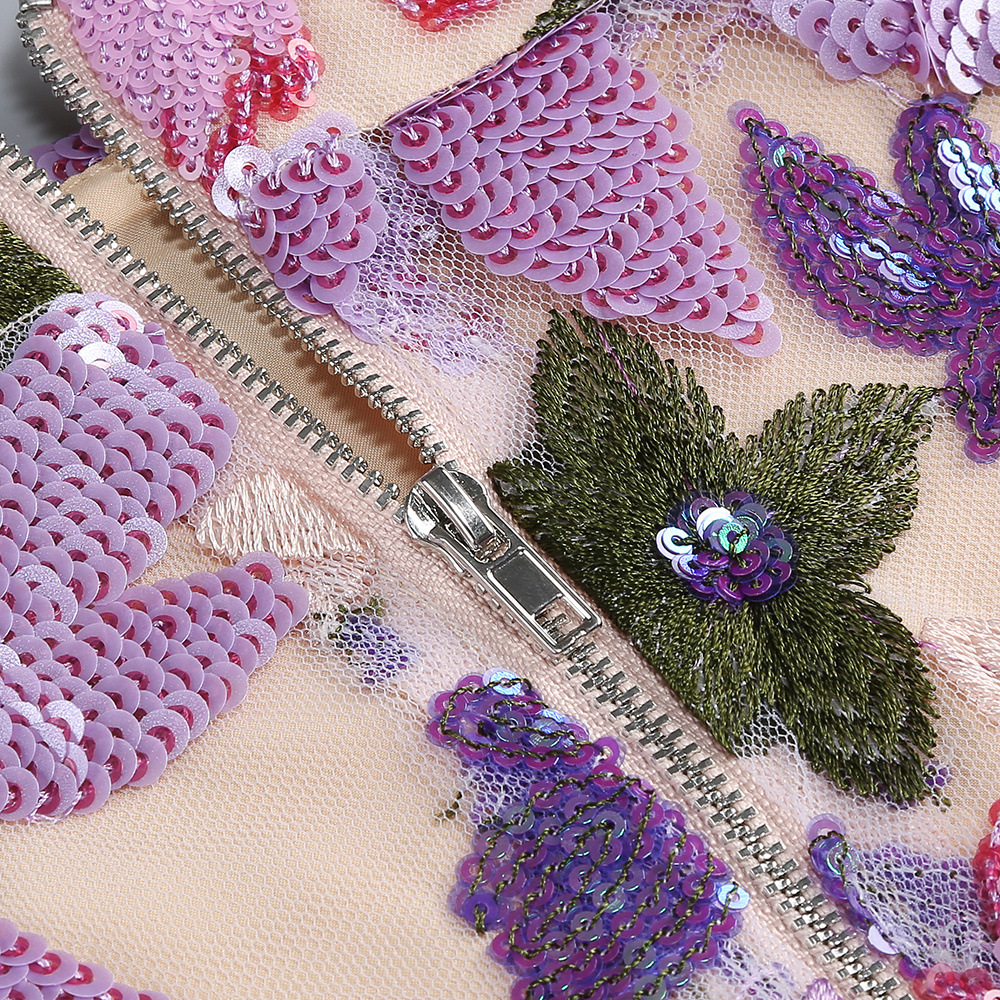 TRENDING PURPLE FLOWER SEQUIN TWO-PIECE SET - OWNCI TRENDING PURPLE FLOWER SEQUIN TWO-PIECE SET - OWNCI