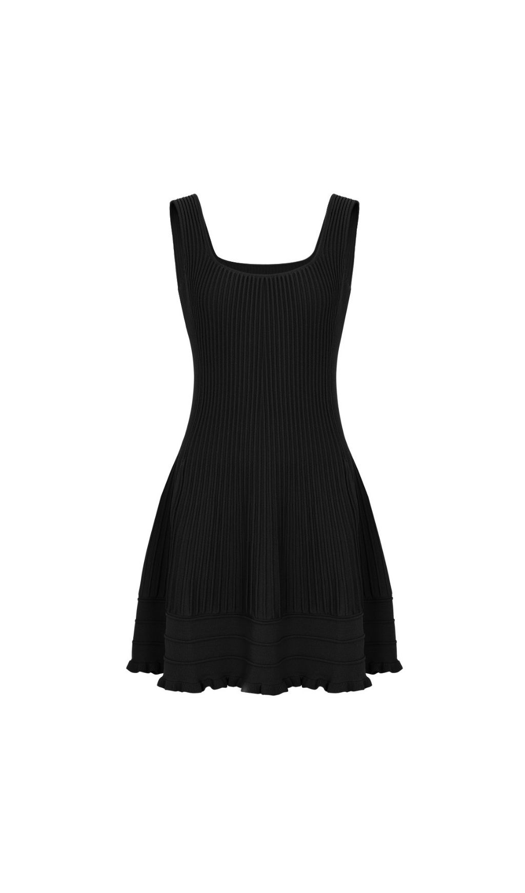 Fashionslee Women Kimiye Black Sleeveless Knit Mini Dress