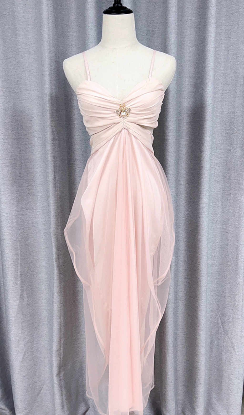 22c754b4ee1c31e1623b3e206cd206ea.png Fashionslee Women Danica Pink Mesh Strappy Maxi Dress