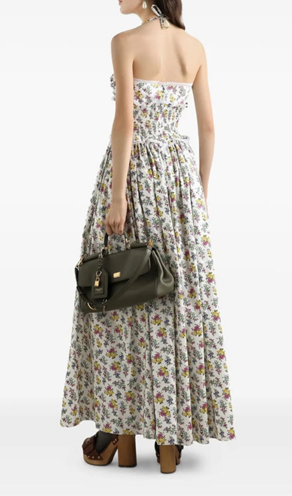 Fashionslee Women Kirtana Halter Floral Maxi Dress