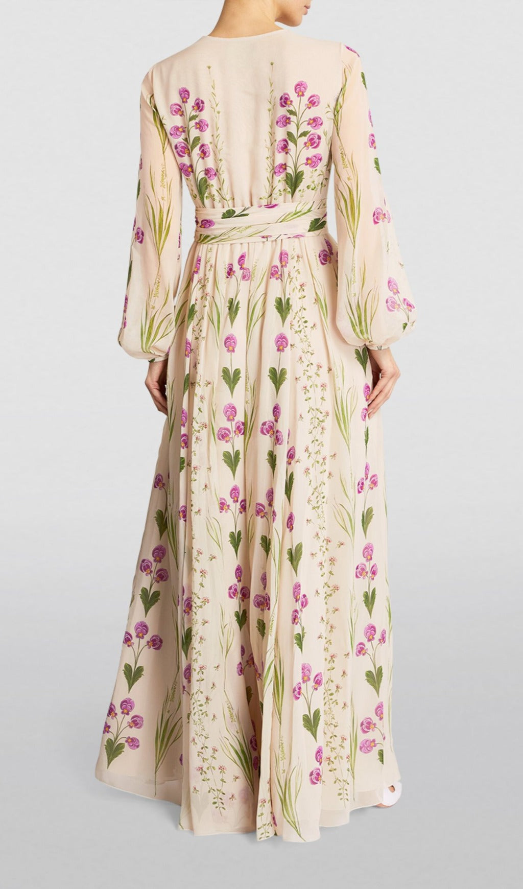 Fashionslee Women Ashlyn Silk Floral Maxi Dress