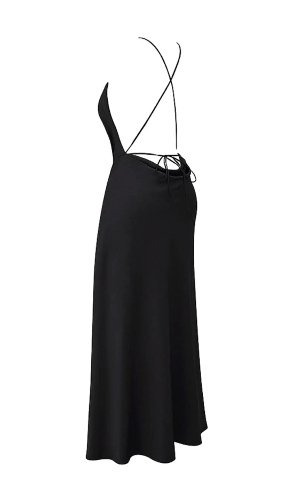 23597aab2837540564fec80b577ee80e.jpeg Fashionslee Women Black Thigh Slit Maxi Dress