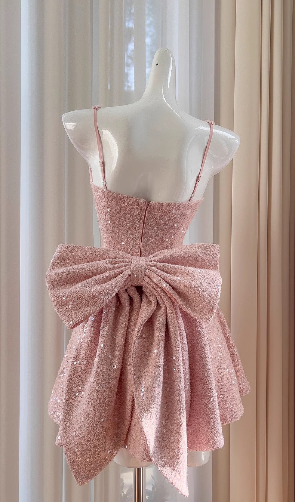 237b259937ed2f03e7584c69c3db8981.jpg Fashionslee Women Dark Pink Bow Mini Dress