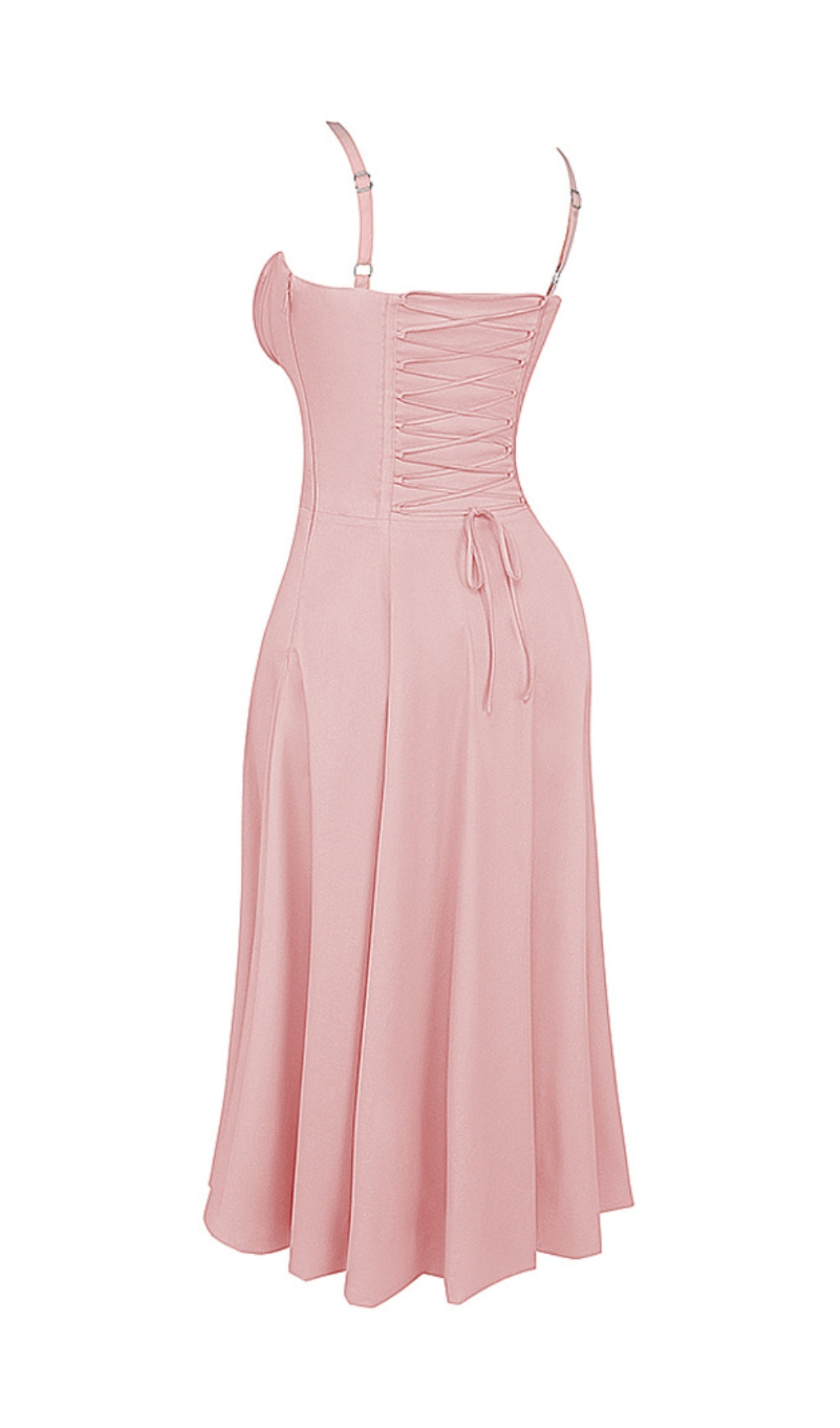 23c4c32ba33440df0dbb02d5e53895c4.jpeg Fashionslee Women Baby Pink Bustier Sundress