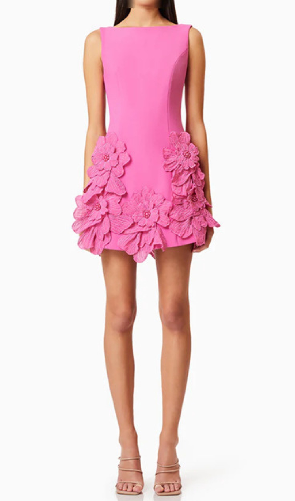 Fashionslee Women Daiva Pink Flower Mini Dress