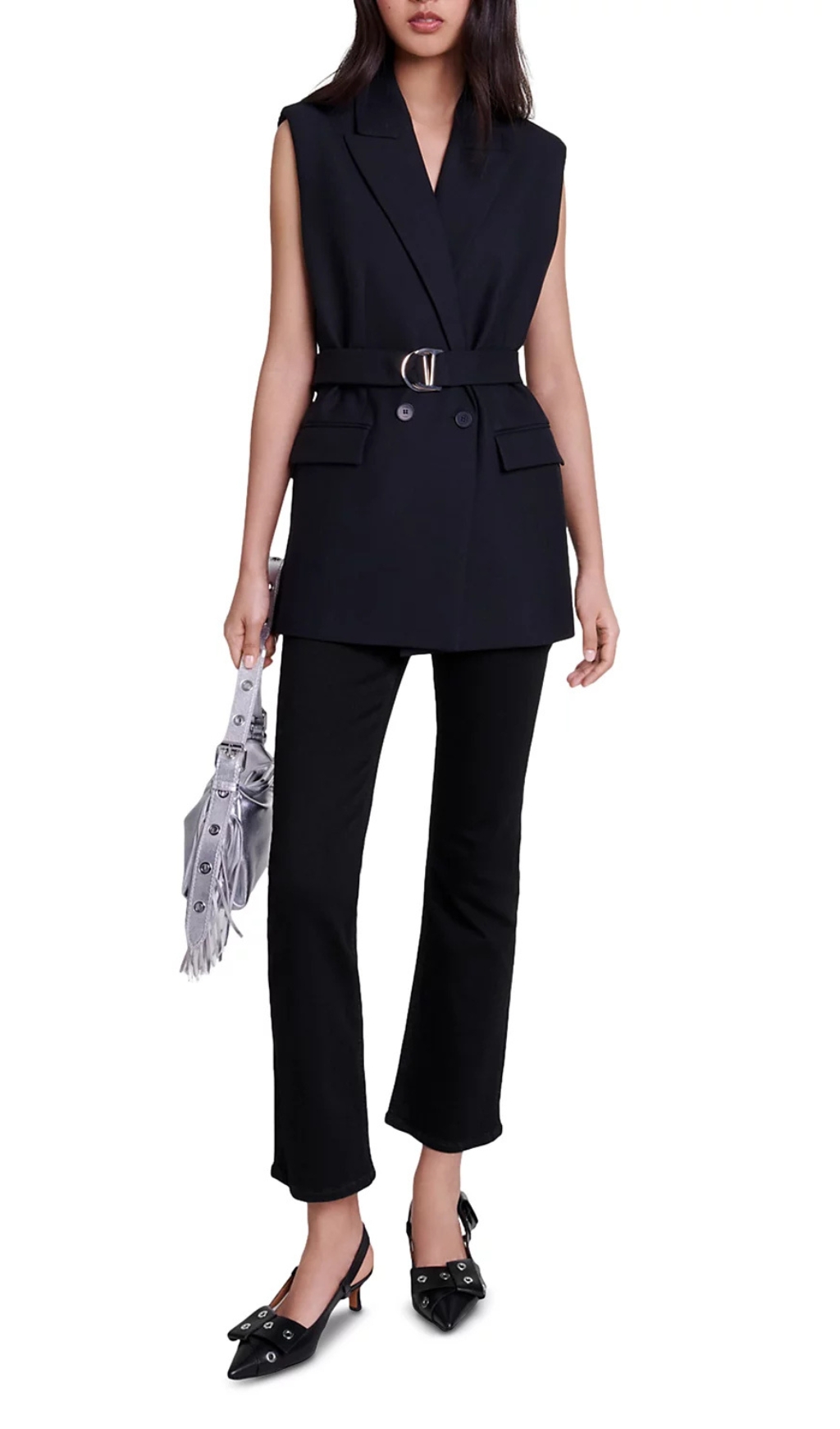 242e84e50b2326fd273891f99e6f6c02.jpg Fashionslee Women Vollye Belted Sleeveless Blazer