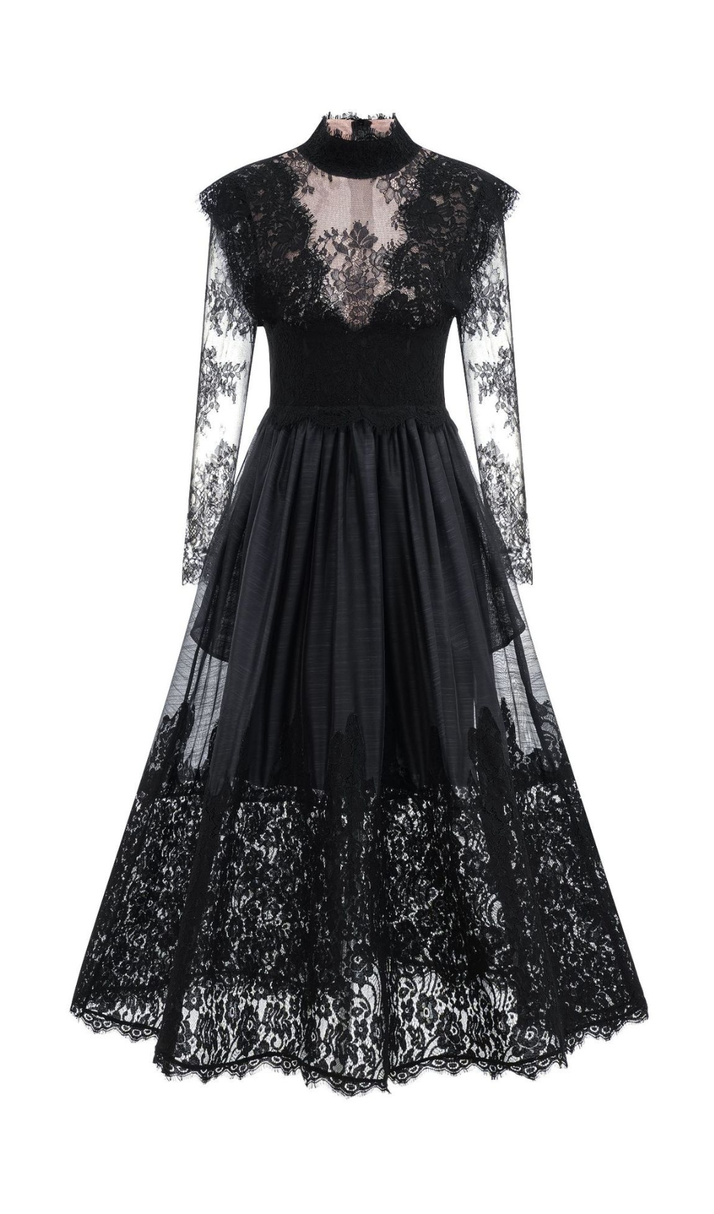 244b4dca0fdb803c1495a4d889c80d8b.jpg Fashionslee Women Bavo Black Lace Long Sleeve Maxi Dress