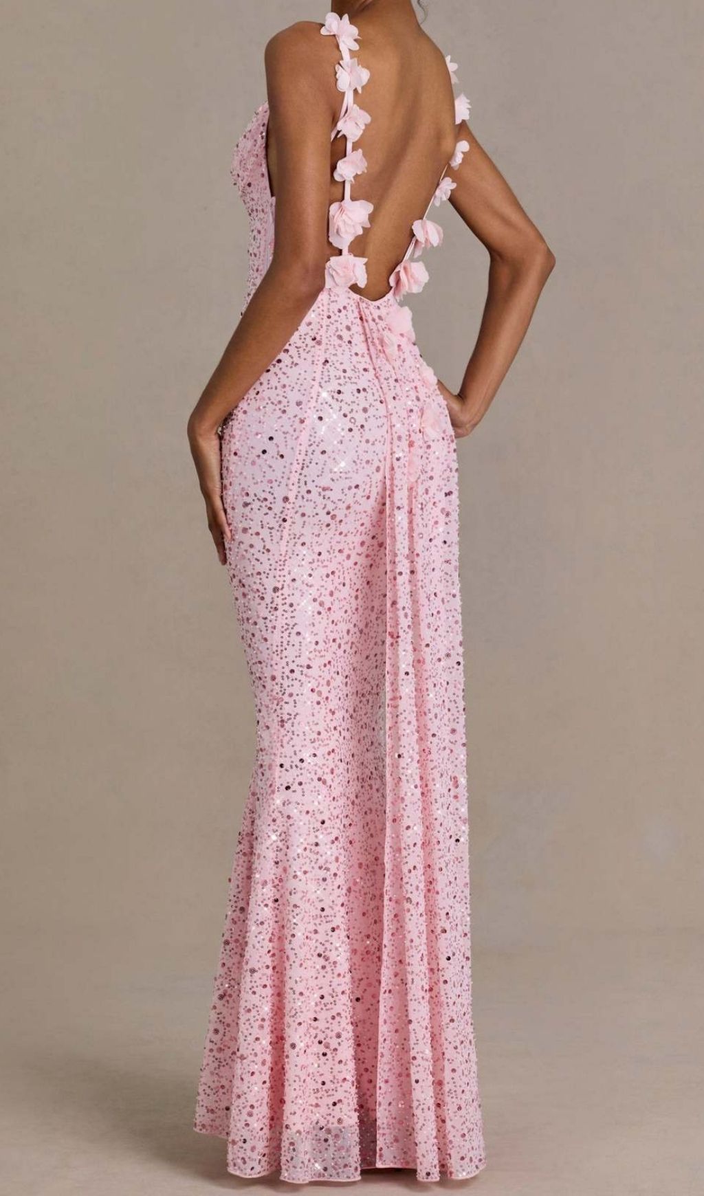 246ea6c7765d9566bb60209cf448f67a.jpg Fashionslee Women Khaza Pink Strappy Sequin Backless Maxi Dress