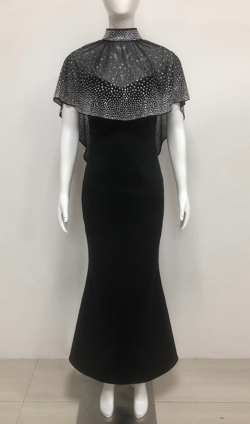 247fcfbd52141a0d5b1ea8692f0c6277.jpg Fashionslee Women Duana Black Crystal Maxi Dress
