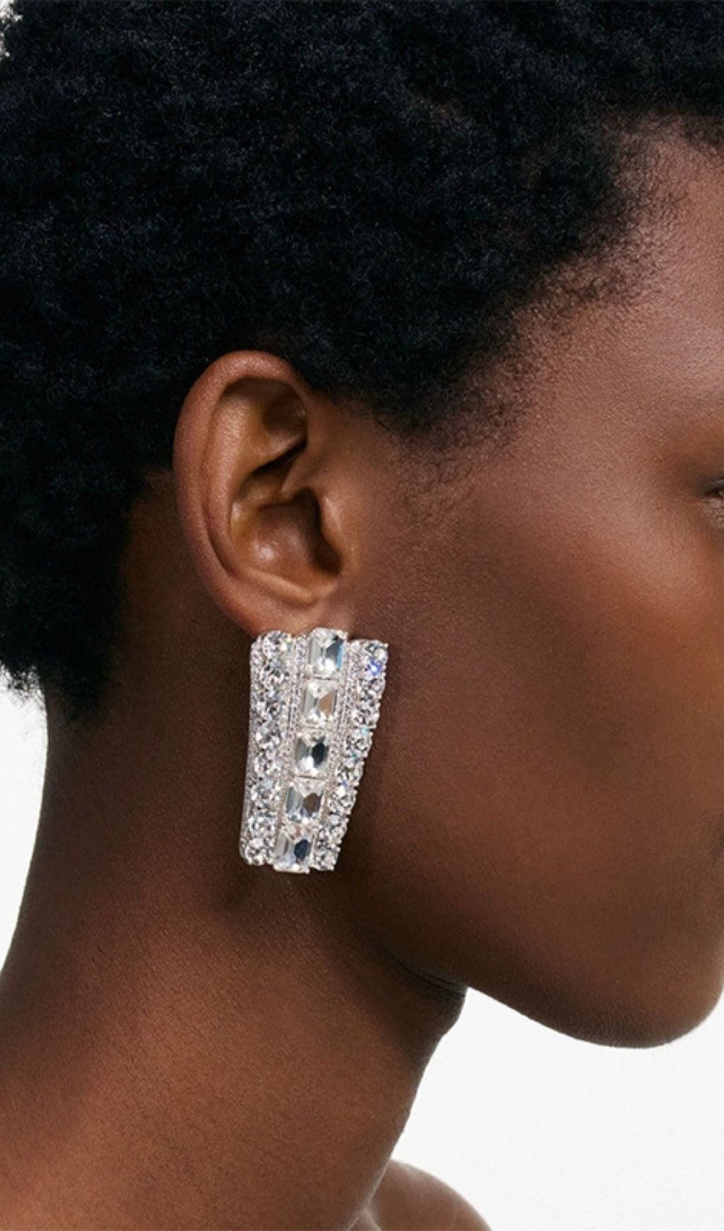 Fashionslee Women Oaelvira Rhinestone Quadrangle Earrings