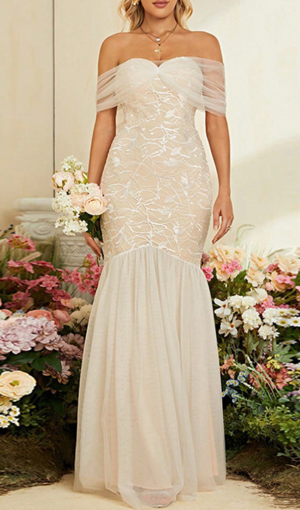2580aa13f1a7f11939b8d69370daf693.jpg Fashionslee Women Devyn Lace Mesh Maxi Dress