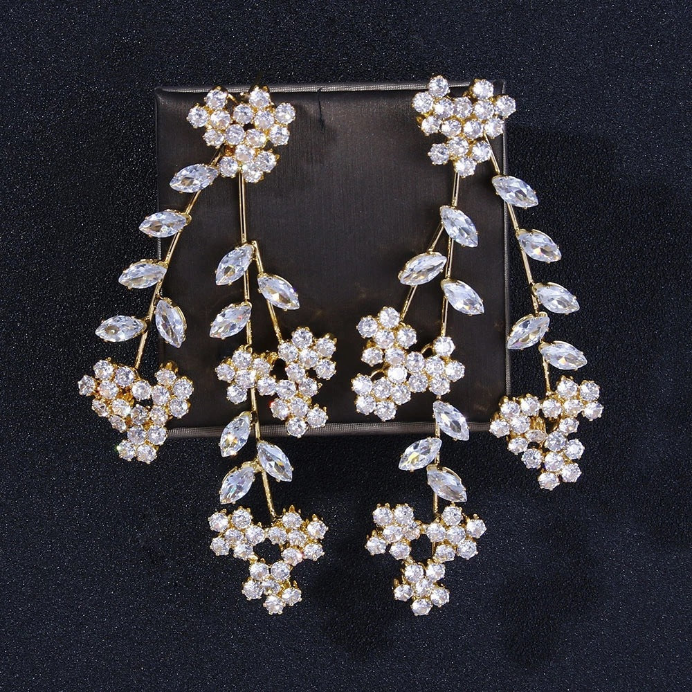 TRENDING FLORAL LEAF BRIDAL EARRINGS - OWNCI TRENDING FLORAL LEAF BRIDAL EARRINGS - OWNCI