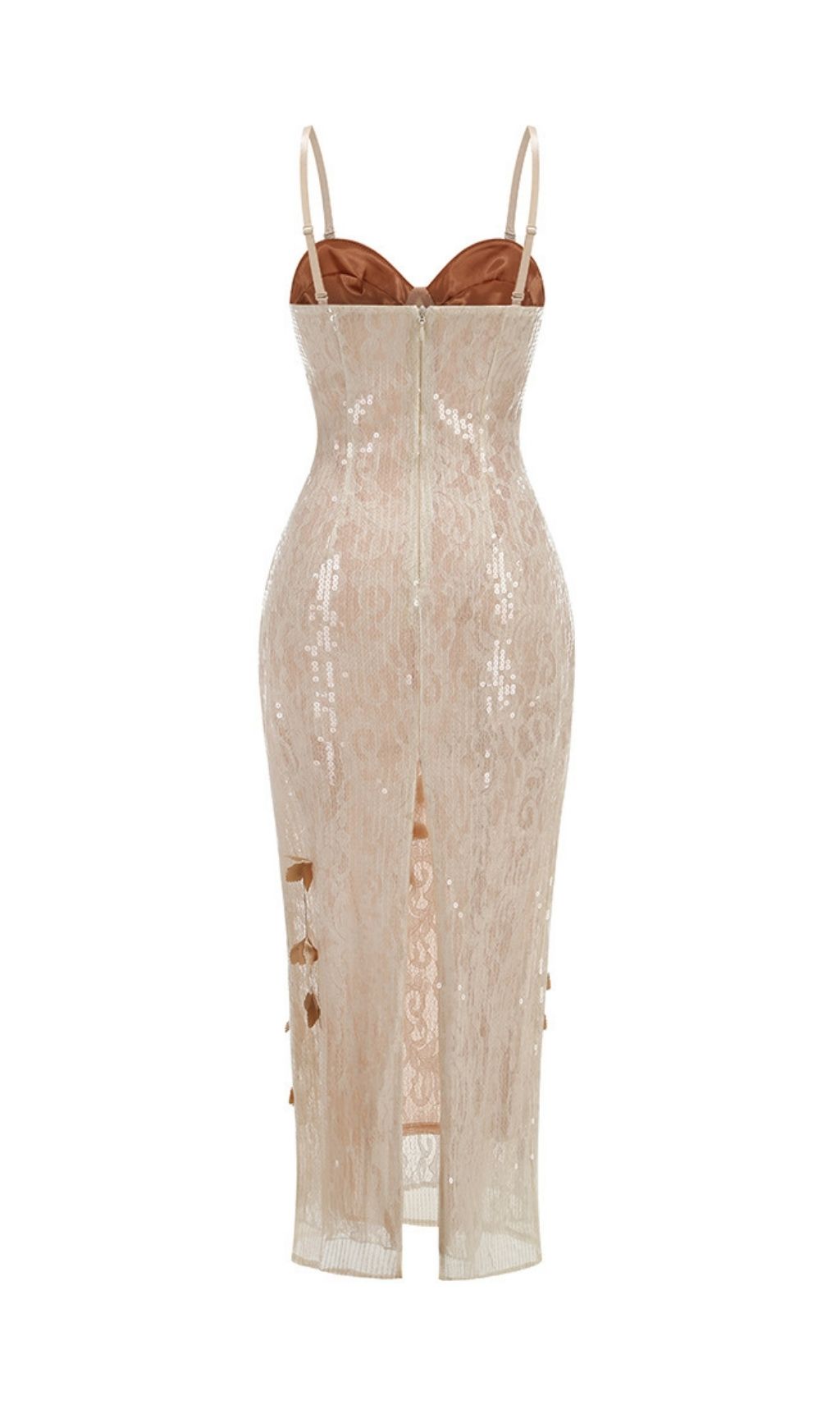 2587dfa56a768ed5538de62c7a999351.jpg Fashionslee Women Hiroshi Sequin 3D-Flower Decor Maxi Dress
