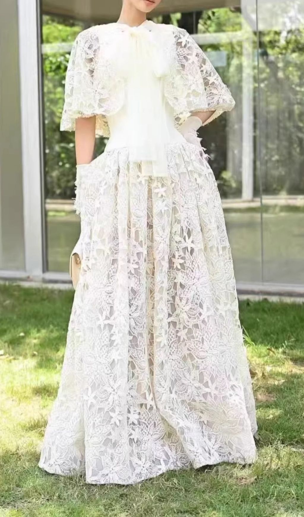 25fea040aec9c573c632bf7412ab1191.jpg Fashionslee Women Chantelle Balloon Sleeve Flared Maxi Dress