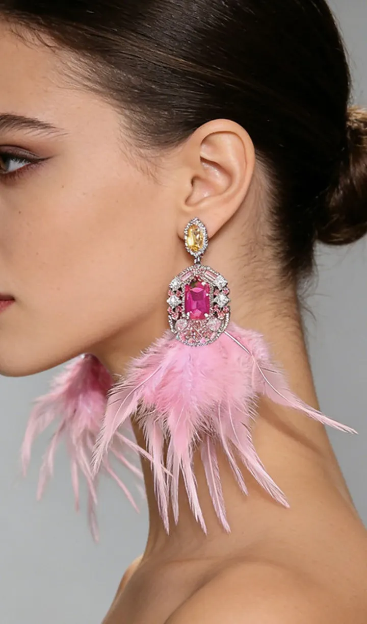 VINTAGE PINK HOOP EARRINGS – TRENDING STATEMENT EARRINGS - OWNCI VINTAGE PINK HOOP EARRINGS – TRENDING STATEMENT EARRINGS - OWNCI