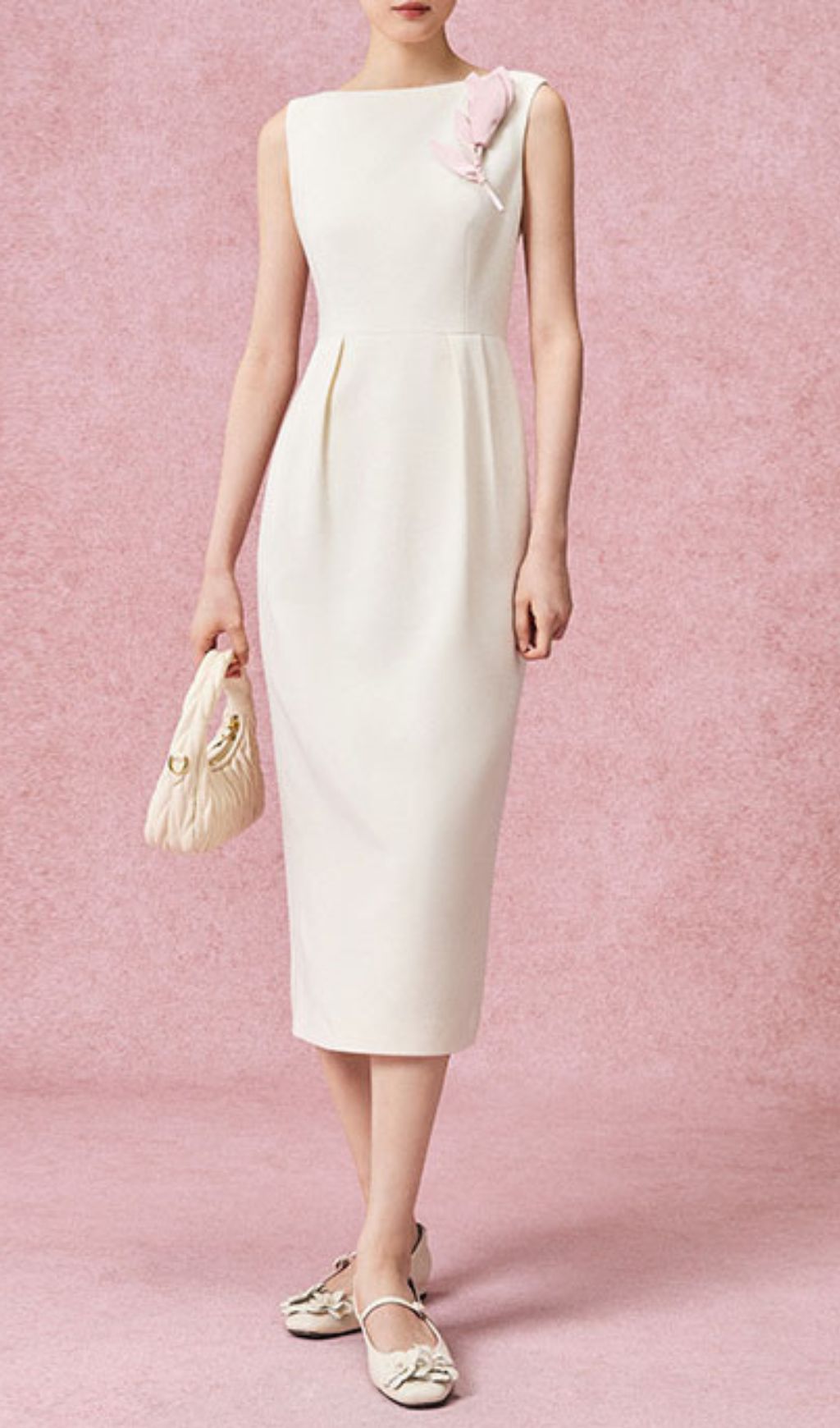 Fashionslee Women Geri Sleeveless Decor Midi Dress