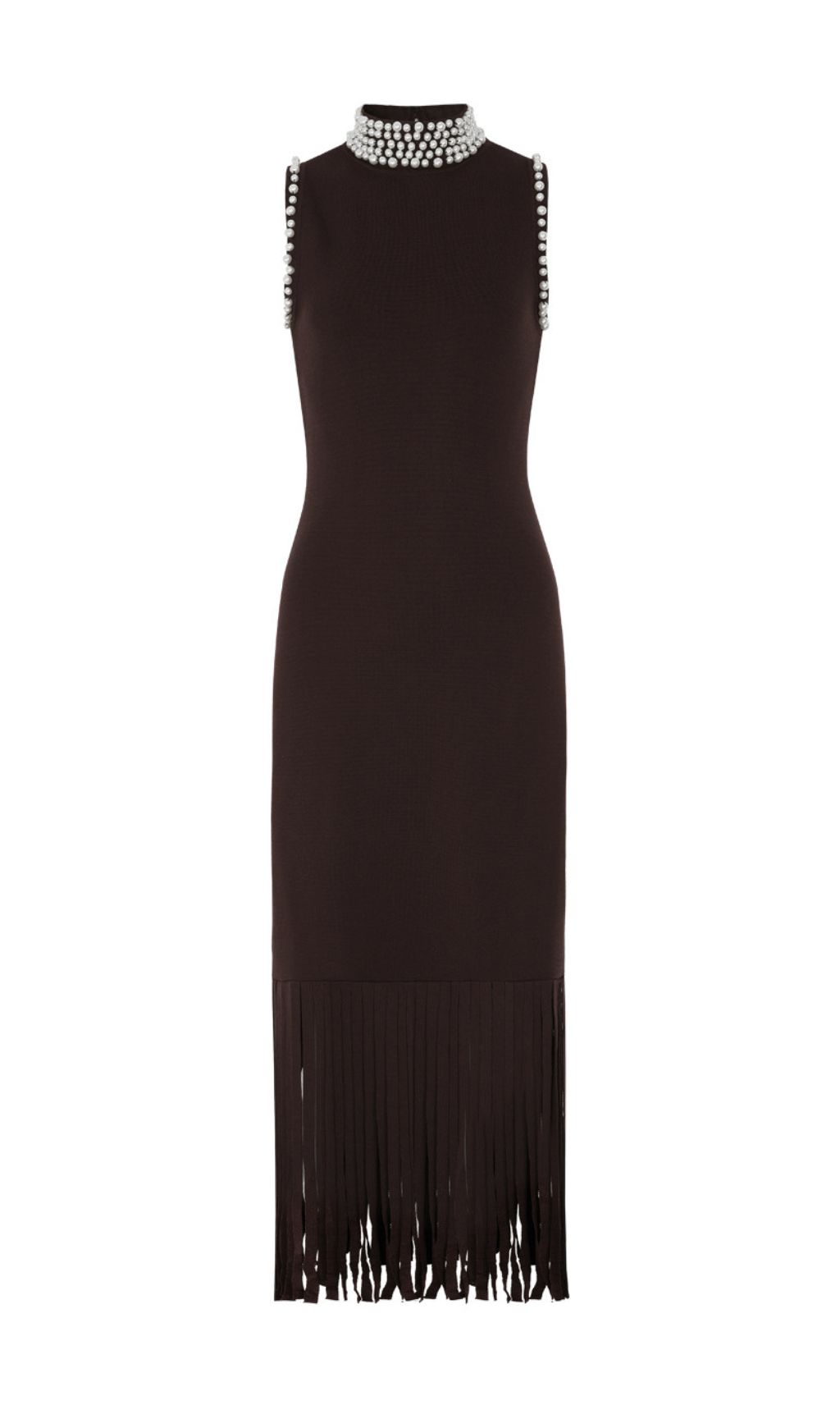 26c598d1cb73816253fc168fcb02968d.jpg Fashionslee Women Junko Sleeveless Pearl Tassel Knit Maxi Dress