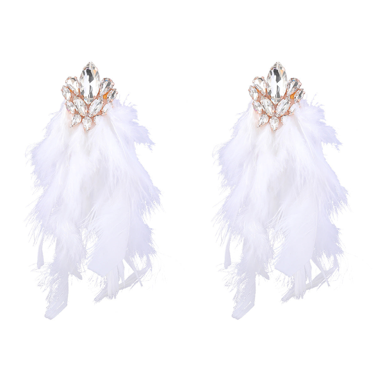 26c8e43fec88a6676919ed847343a030.jpeg Fashionslee Women Rhinestone Feather Earrings