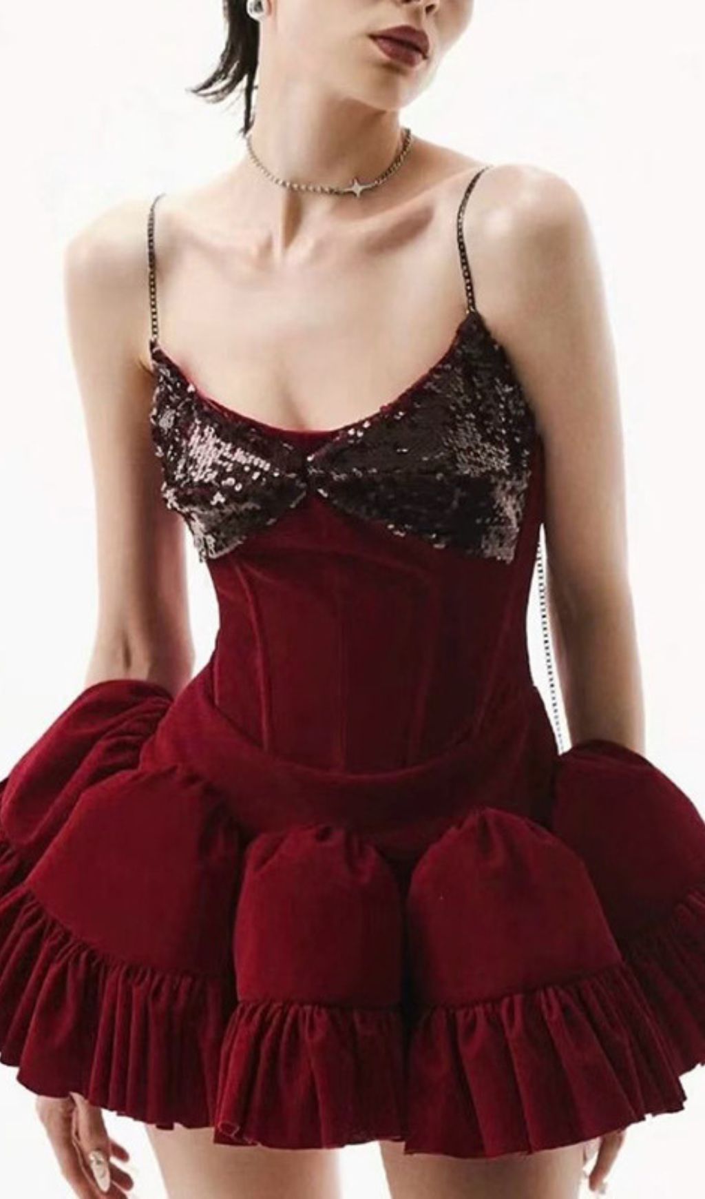 Fashionslee Women Itai Strappy Sequin Mini Dress