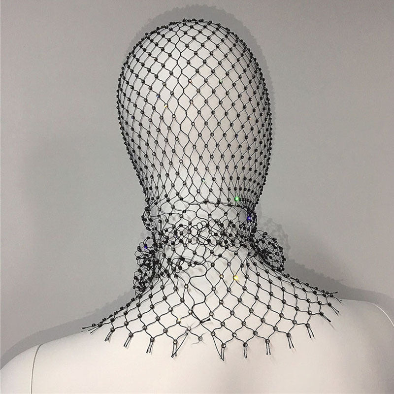 272b3459ec385f4dd239ce78d4d2563d.jpeg Fashionslee Women Rhinestone Fishnet Bandana