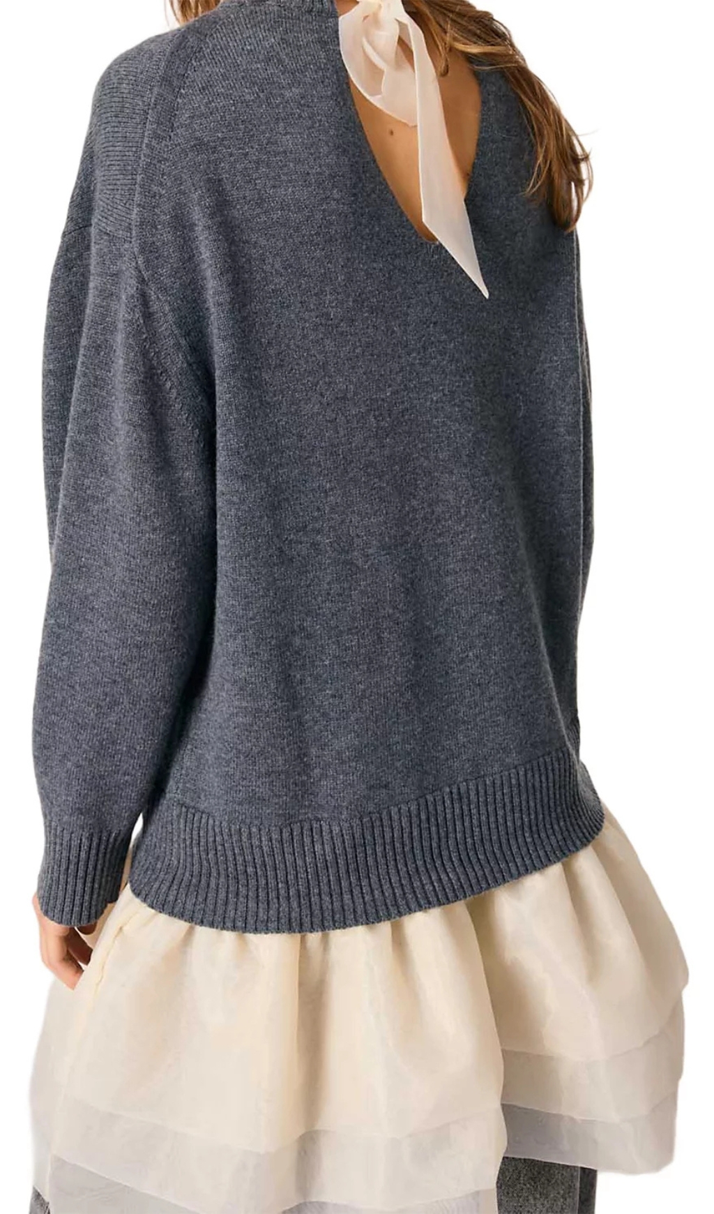 Fashionslee Women Roganza Mixed Media Dress