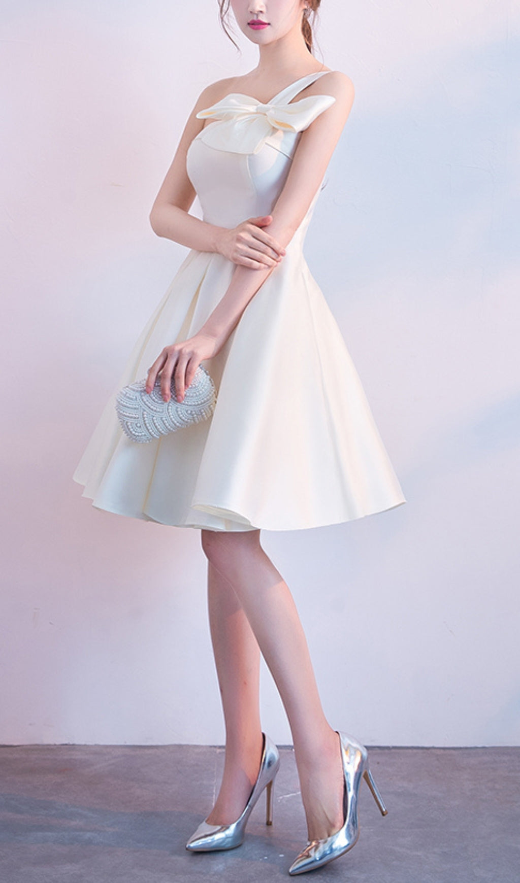 Fashionslee Women Astera Strapless Bow Mini Dress
