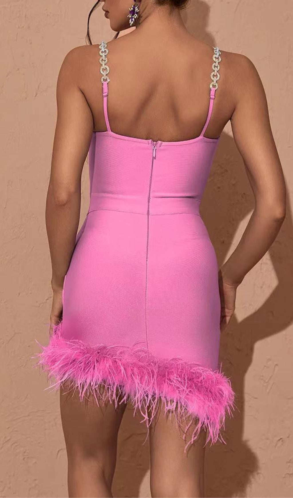27830428f3ca6a73bc9af3e2f08b090d.jpeg Fashionslee Women Feather Strappy Mini Dress