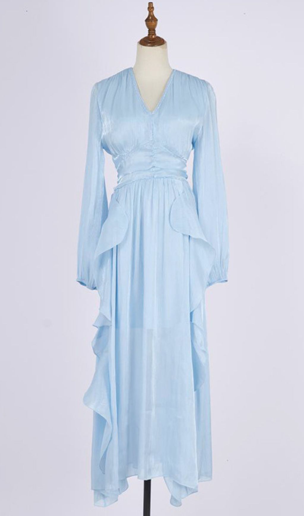 27c0bbb87e6320ac0653507c313f6f76.jpg Fashionslee Women Ginger V-Neck Long Sleeve Maxi Dress
