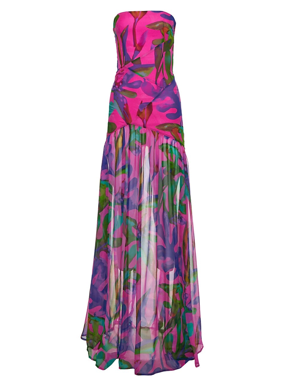 27df560d242eccabbfd712e37b0064d8.jpeg Fashionslee Women Floral-Print Silk Chiffon Maxi Dress