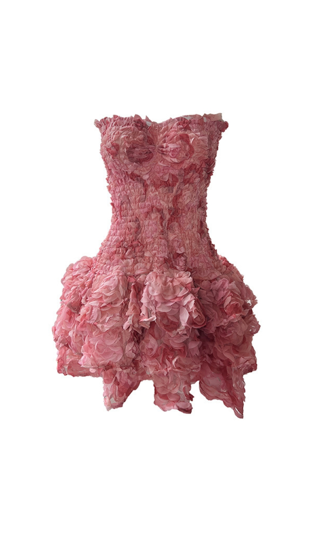 Fashionslee Women Ernesto Strapless Flower Mini Dress