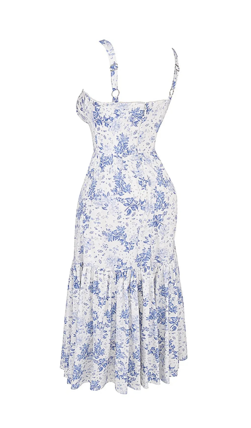 2817c1322ebe49199654d58795be5fdd.jpeg Fashionslee Women Blue Print Midi Sundress