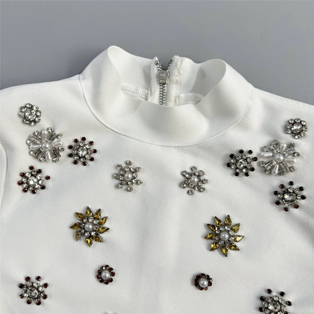 28252df0d1cd807e530f63d72bf25f8e.jpg Fashionslee Women Guerra White Beaded Long Sleeve Two-Piece Set