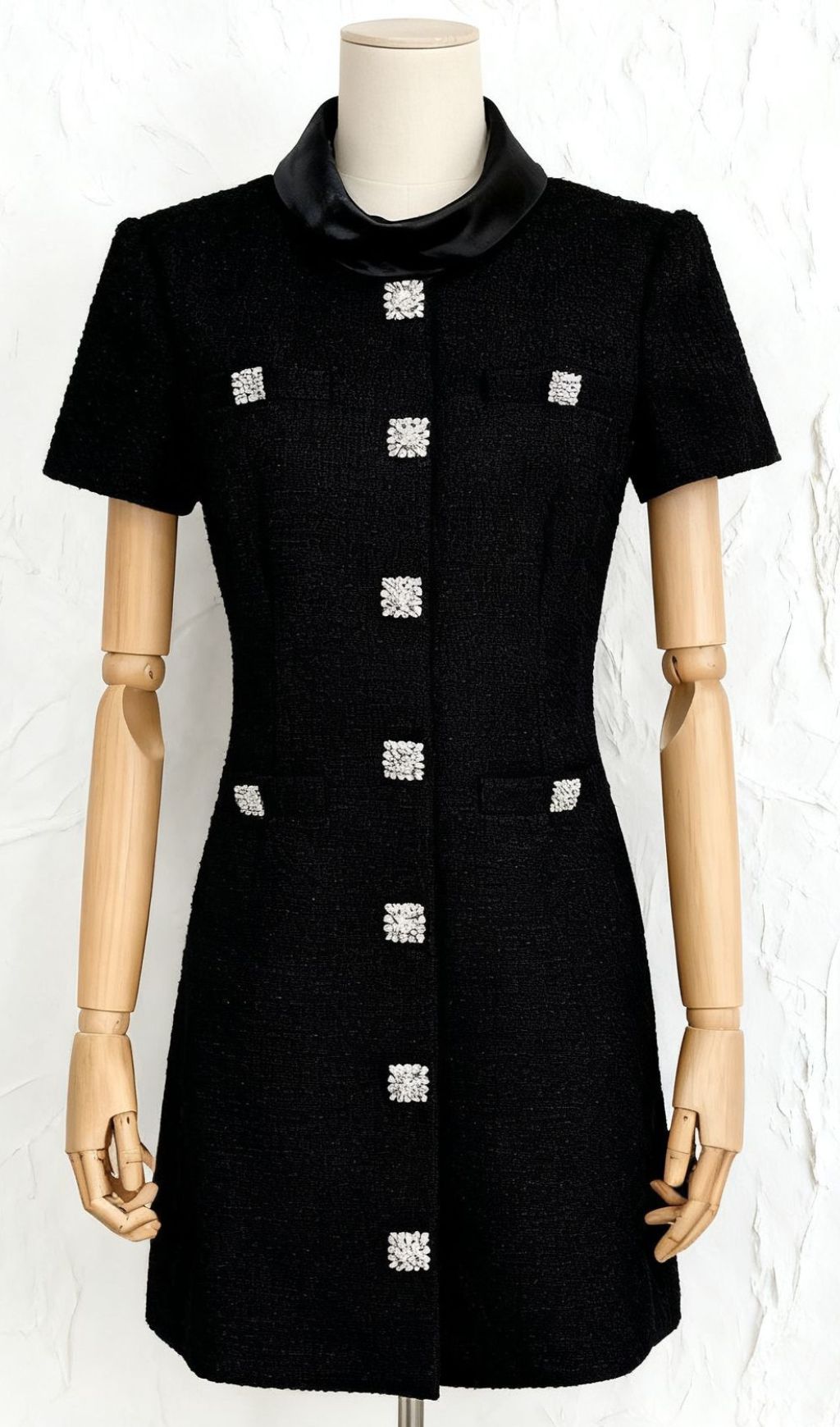 TRENDING BLACK BUTTON MINI DRESS - OWNCI TRENDING BLACK BUTTON MINI DRESS - OWNCI