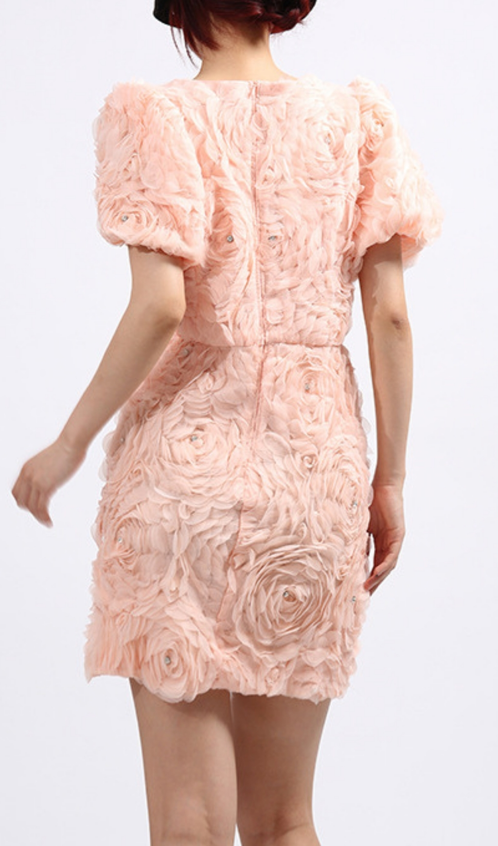 Fashionslee Women Elpida Flower Puff Sleeve Mini Dress